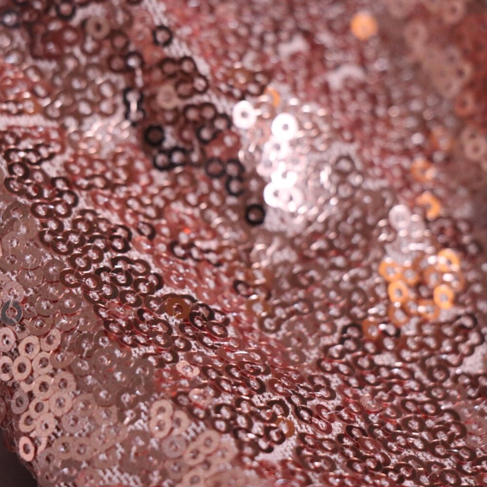 Lane Bryant Surplice Pleat-Waist Sequin Dress, rose gold champagne sequin, 20 - Picture 7 of 12